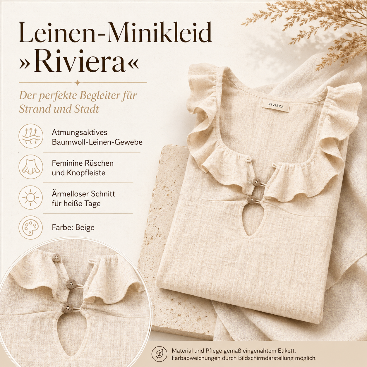 Leinen-Minikleid »Riviera«