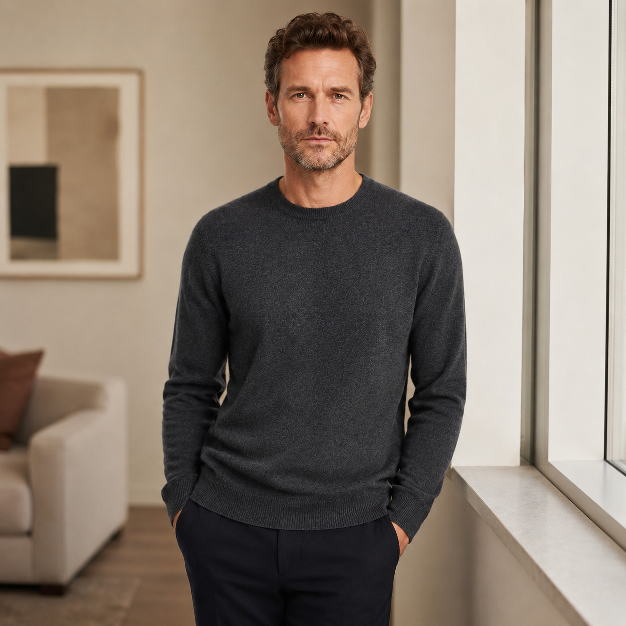 Merino-Pullover »Fjord« – Rundhals