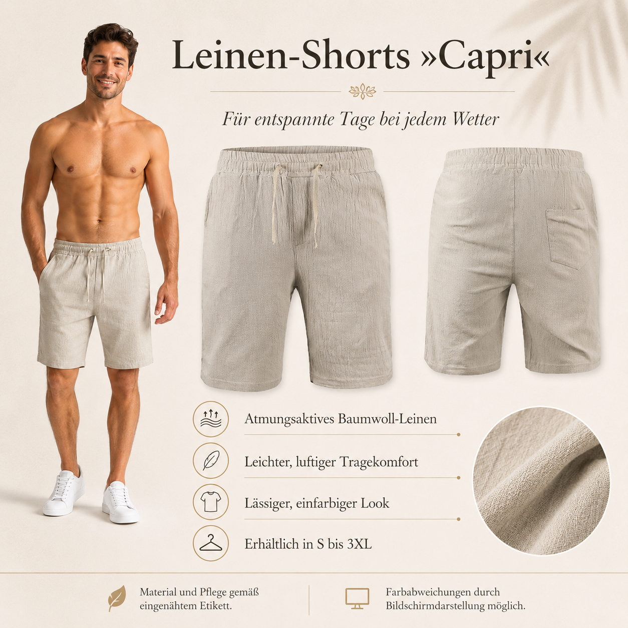 Leinen-Shorts »Capri«