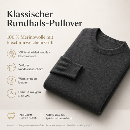 Merino-Pullover »Fjord« – Rundhals